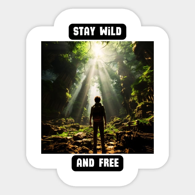 Stay Wild and Free Sticker by St01k@